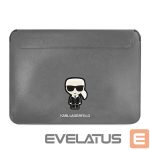 Aizmugurējais vāciņš Karl Lagerfeld  Karl Lagerfeld Saffiano Ikonik Karl case for a 13-14" laptop - silver 