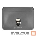 Aizmugurējais vāciņš Karl Lagerfeld  Karl Lagerfeld Saffiano Ikonik Karl case for a 16" laptop - silver 