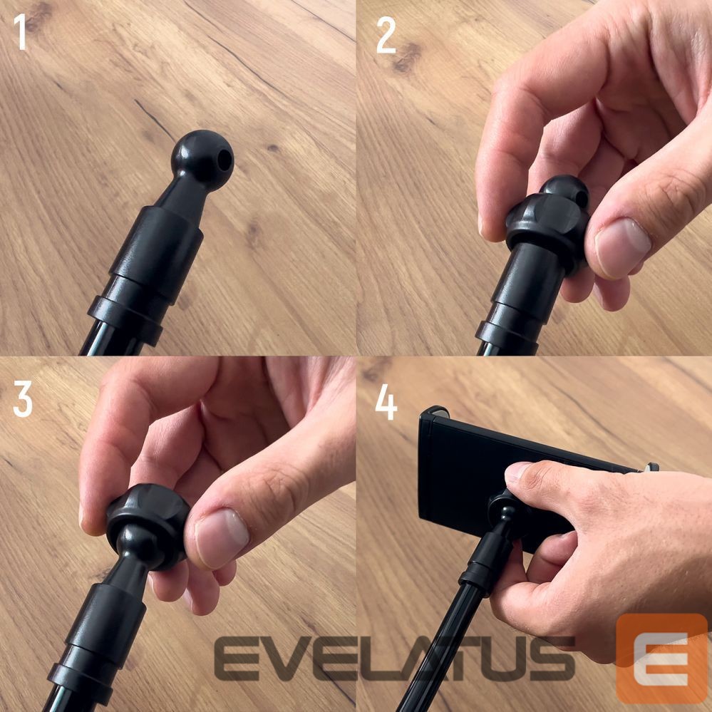 Auto turētājs Wozinsky Wozinsky Long Flexible Phone and Tablet Holder Black (WTHBK5)