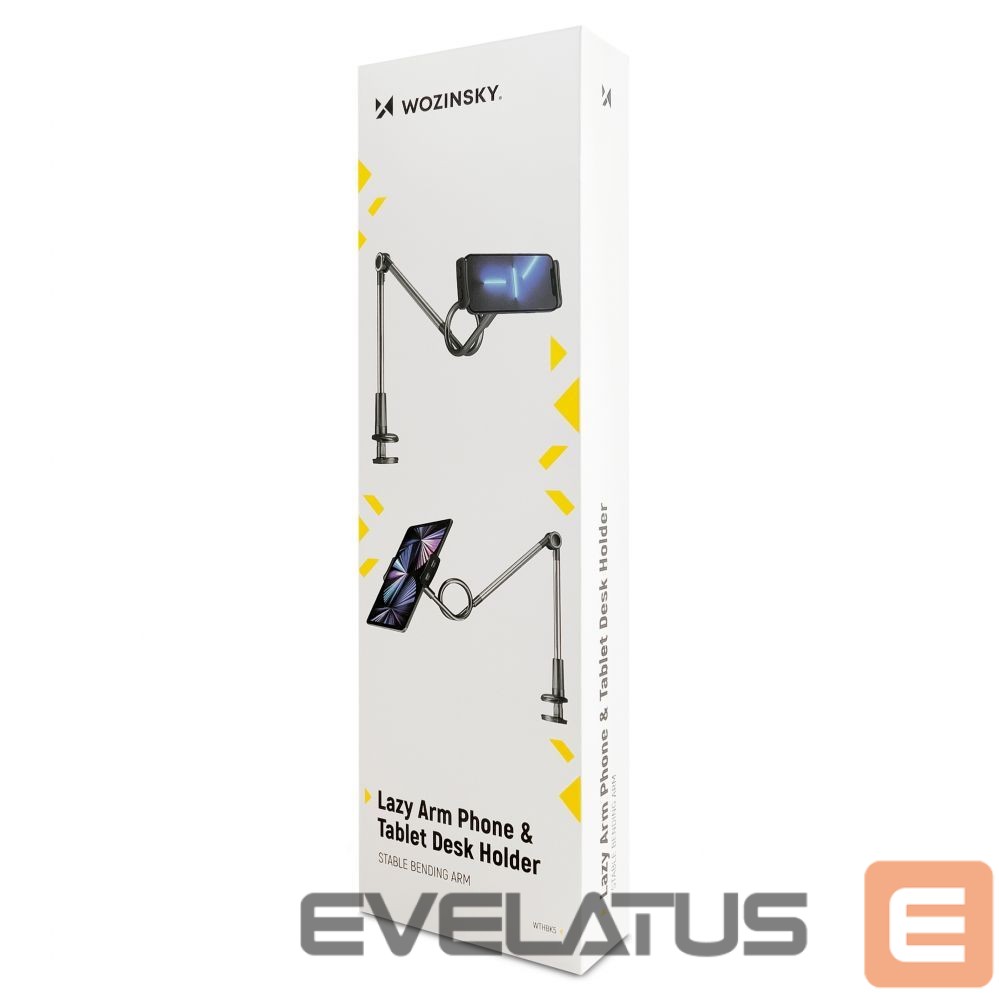 Auto turētājs Wozinsky Wozinsky Long Flexible Phone and Tablet Holder Black (WTHBK5)