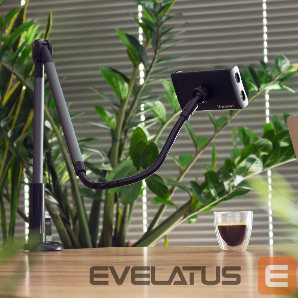 Auto turētājs Wozinsky Wozinsky Long Flexible Phone and Tablet Holder Black (WTHBK5)