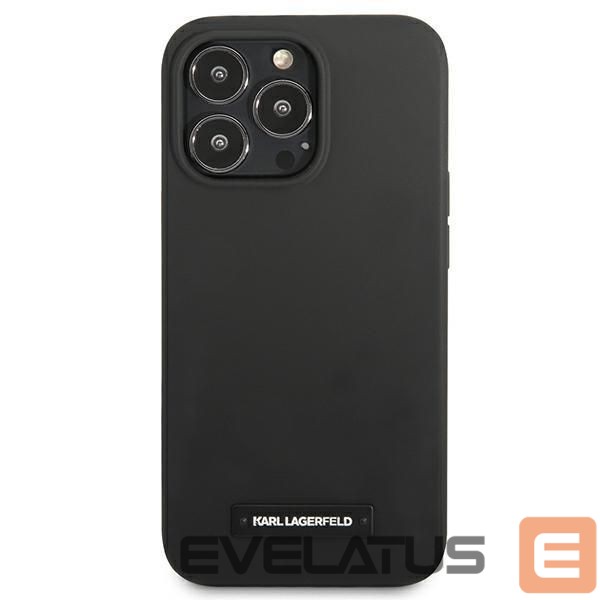 Aizmugurējais vāciņš Karl Lagerfeld Karl Lagerfeld KLHCP13LSLMP1K iPhone 13 Pro / 13 6,1" hardcase czarny/black Silicone Plaque