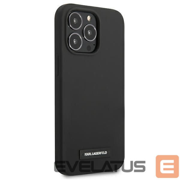 Aizmugurējais vāciņš Karl Lagerfeld Karl Lagerfeld KLHCP13LSLMP1K iPhone 13 Pro / 13 6,1" hardcase czarny/black Silicone Plaque