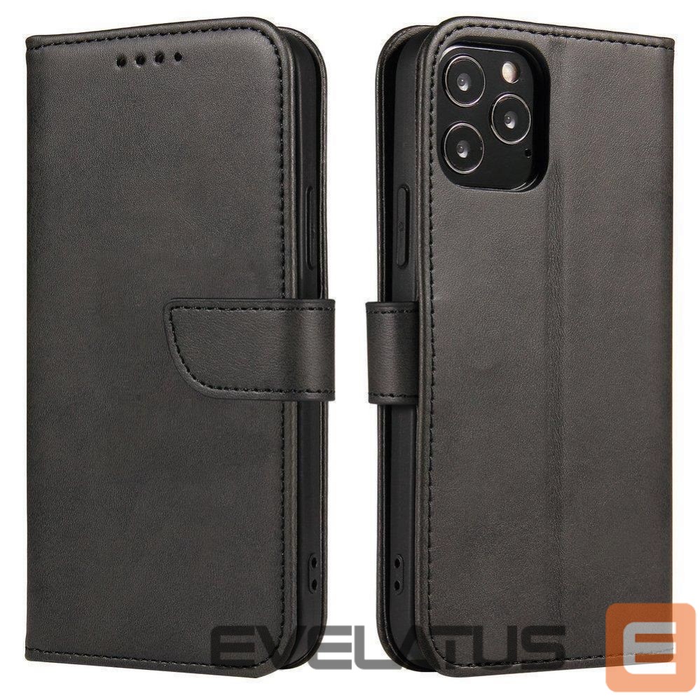 Aizmugurējais vāciņš Hurtel Magnet Case elegant case case cover with a flap and stand function OnePlus Ace black