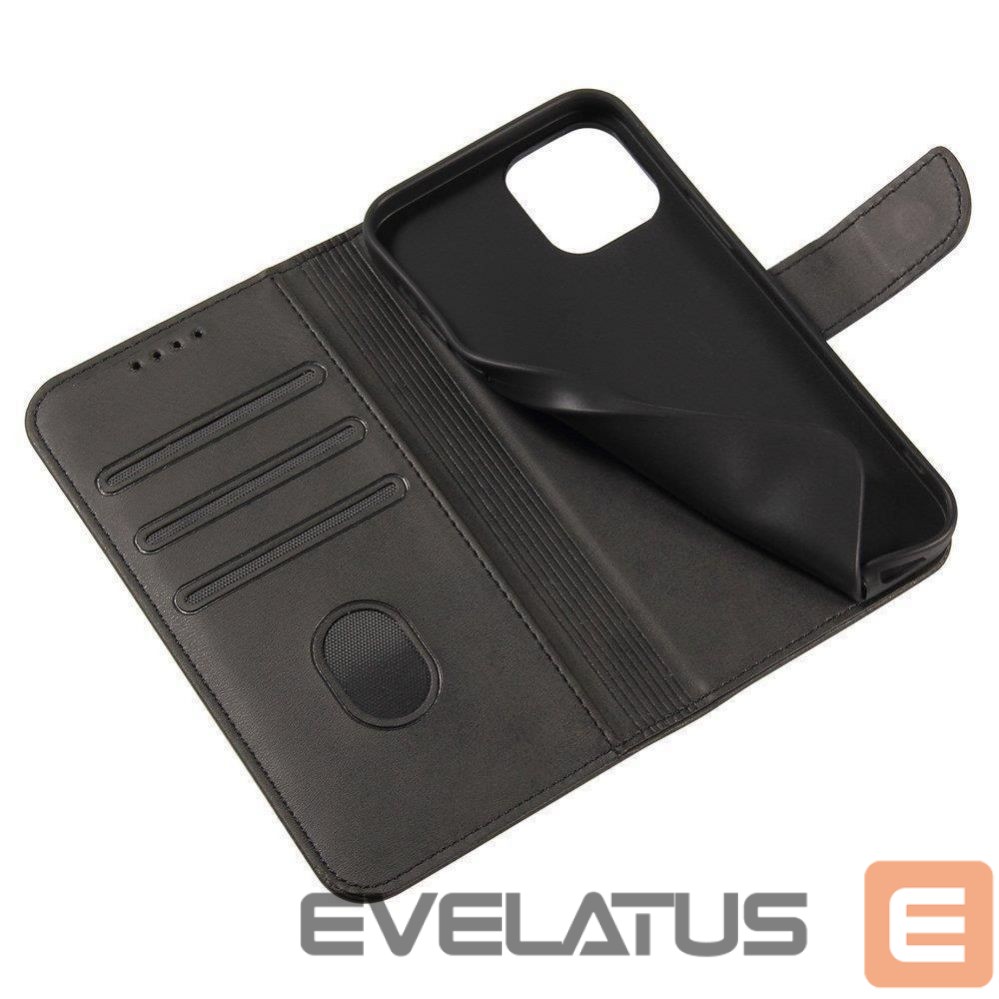 Aizmugurējais vāciņš Hurtel Magnet Case elegant case case cover with a flap and stand function OnePlus Ace black