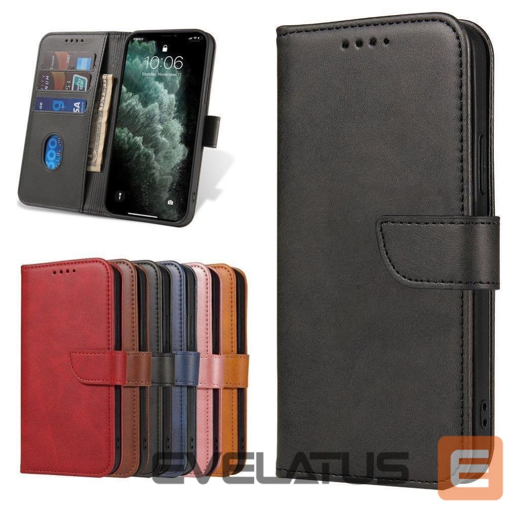 Aizmugurējais vāciņš Hurtel Magnet Case elegant case case cover with a flap and stand function OnePlus Ace black