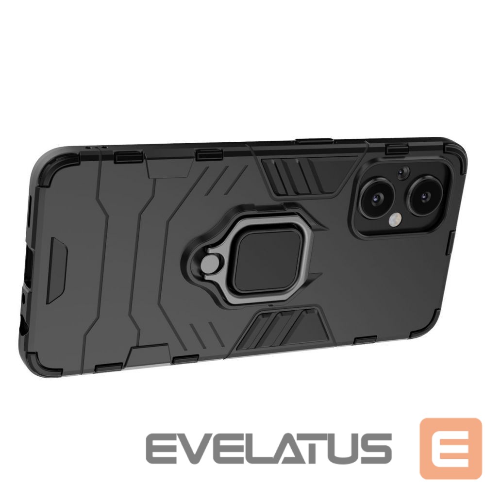 Aizmugurējais vāciņš Hurtel Ring Armor tough hybrid case cover + magnetic holder for OnePlus Nord N20 5G black