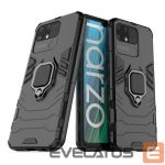 Aizmugurējais vāciņš Hurtel  Ring Armor tough hybrid case cover + magnetic holder Realme Narzo 50A black 