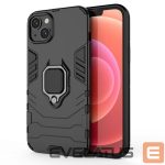 Aizmugurējais vāciņš Hurtel  Ring Armor case for iPhone 14 armored cover magnetic holder ring black 