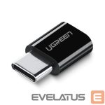 Adapteris Ugreen  adapter micro USB to USB Type C adapter black (30391) Black