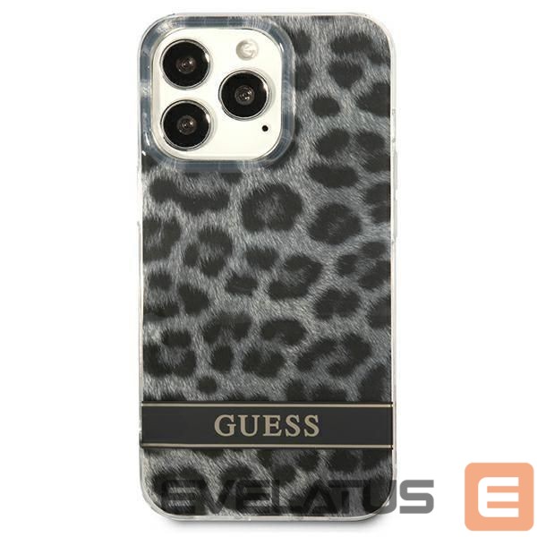 Aizmugurējais vāciņš Guess Guess GUHCP13LHSLEOK iPhone 13 Pro / 13 6.1" grey/grey hardcase Leopard