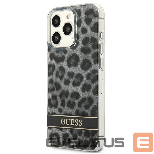 Aizmugurējais vāciņš Guess Guess GUHCP13LHSLEOK iPhone 13 Pro / 13 6.1" grey/grey hardcase Leopard