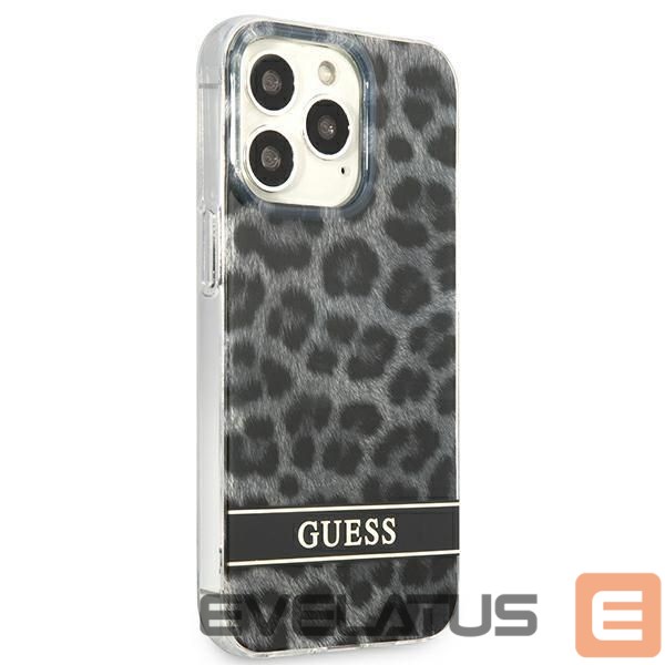 Aizmugurējais vāciņš Guess Guess GUHCP13LHSLEOK iPhone 13 Pro / 13 6.1" grey/grey hardcase Leopard