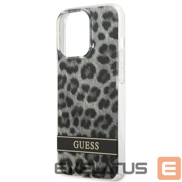 Aizmugurējais vāciņš Guess Guess GUHCP13LHSLEOK iPhone 13 Pro / 13 6.1" grey/grey hardcase Leopard