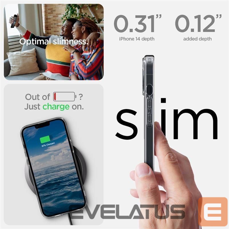 Aizmugurējais vāciņš Spigen Transparent || White