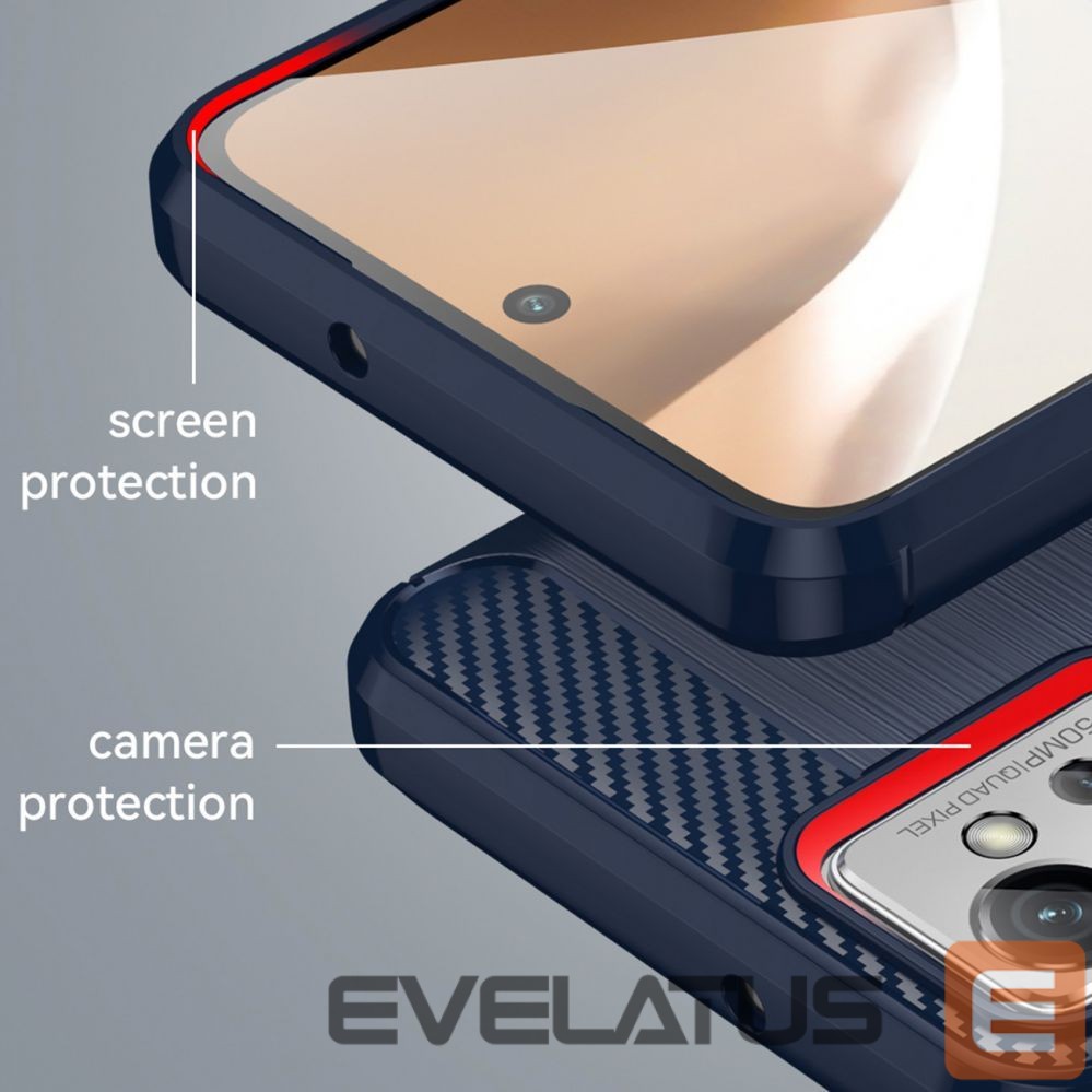 Aizmugurējais vāciņš Hurtel Carbon Case case for Realme C35 flexible silicone carbon cover black