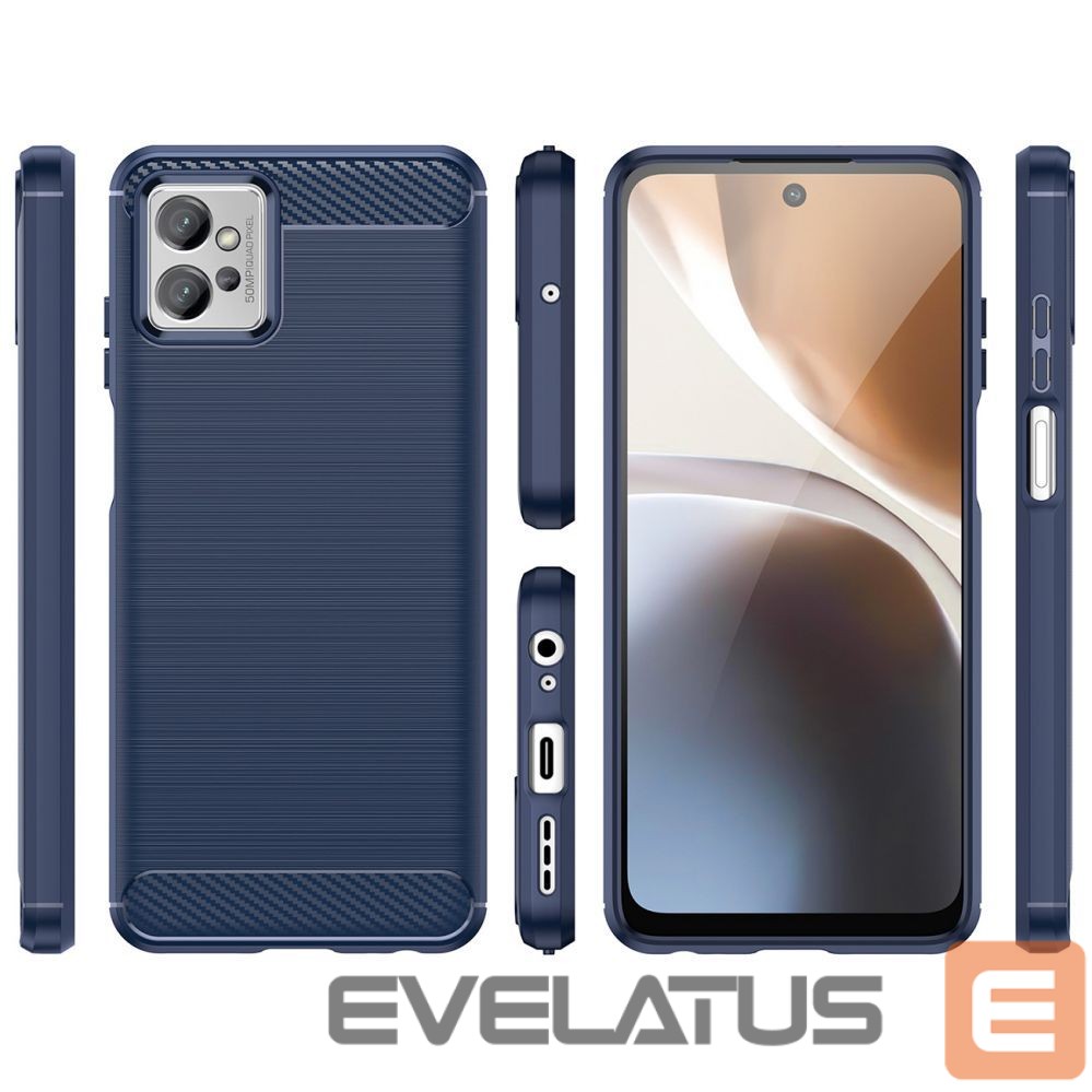 Aizmugurējais vāciņš Hurtel Carbon Case case for Realme C35 flexible silicone carbon cover black