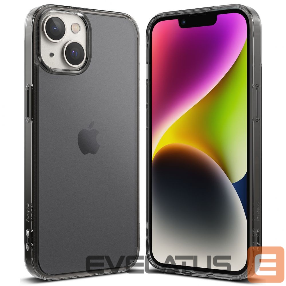 Aizmugurējais vāciņš Ringke Ringke Fusion Matte case iPhone 14 Plus cover with a gel frame gray