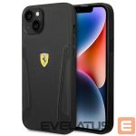 Aizmugurējais vāciņš Ferrari  Ferrari FEHCP14MRBUK iPhone 14 Plus 6.7" black/black hardcase Leather Stamp Sides
