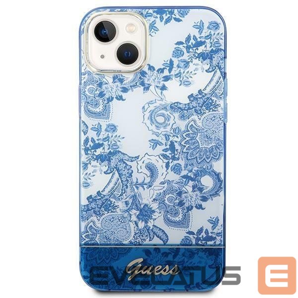 Aizmugurējais vāciņš Guess Guess GUHCP14MHGPLHB iPhone 14 Plus 6.7" blue/blue hardcase Porcelain Collection