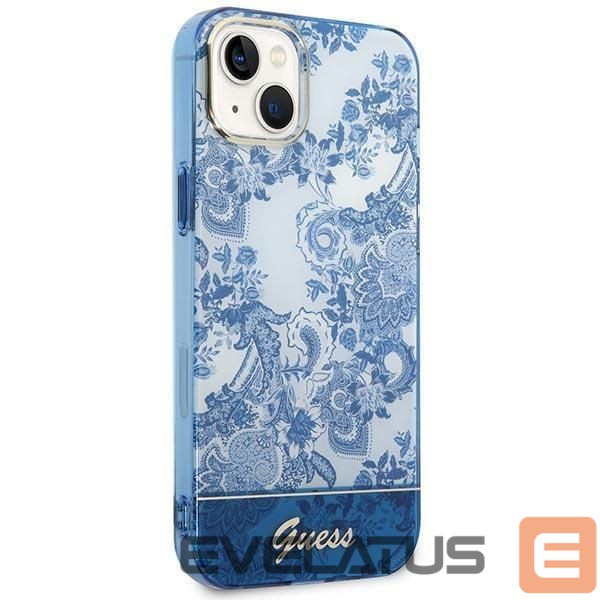 Aizmugurējais vāciņš Guess Guess GUHCP14MHGPLHB iPhone 14 Plus 6.7" blue/blue hardcase Porcelain Collection
