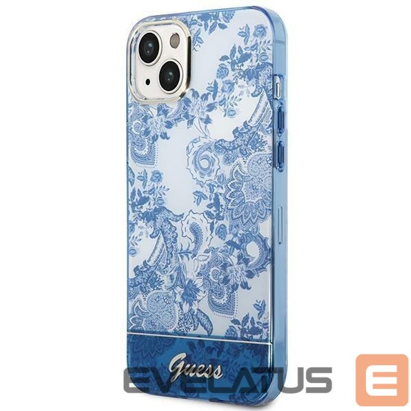 Aizmugurējais vāciņš Guess Guess GUHCP14MHGPLHB iPhone 14 Plus 6.7" blue/blue hardcase Porcelain Collection