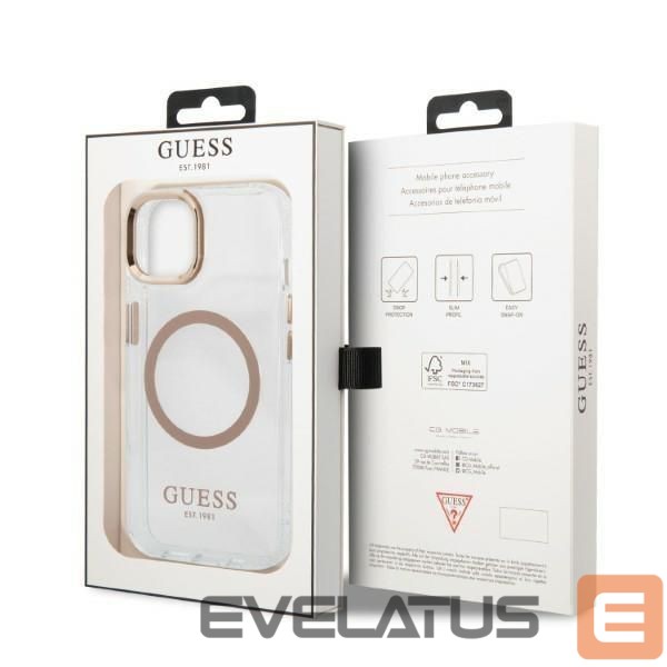 Aizmugurējais vāciņš Guess Gold || Transparent