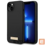 Aizmugurējais vāciņš Guess  Guess GUHMP14MSBPLK iPhone 14 Plus 6.7" black/black hard case Silicone Logo Plate MagSafe