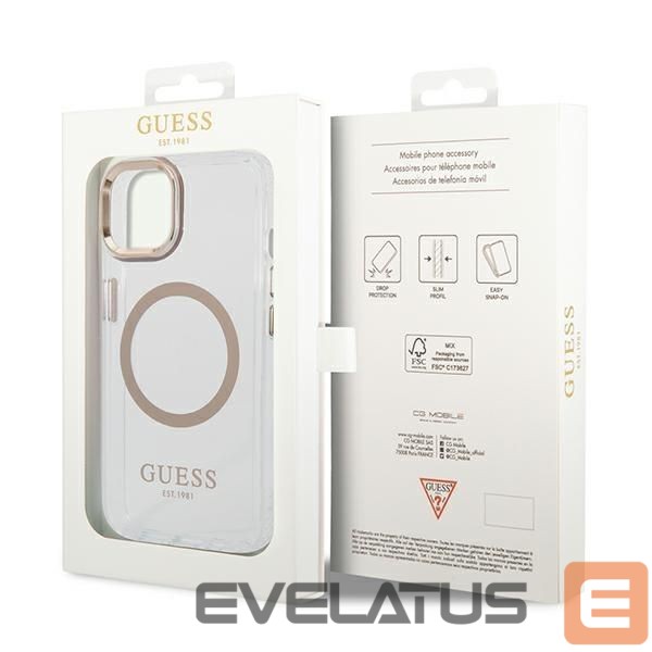 Aizmugurējais vāciņš Guess Gold || Transparent