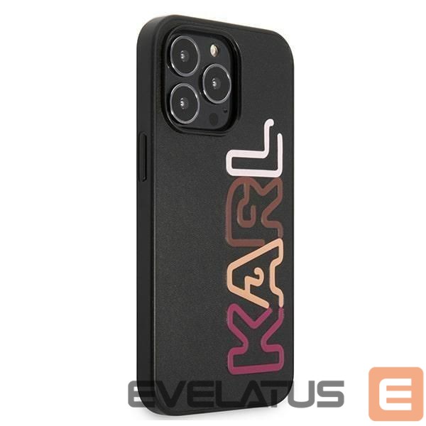 Aizmugurējais vāciņš Karl Lagerfeld Karl Lagerfeld Multipink Brand Case for iPhone 13 Pro / iPhone 13 - Black