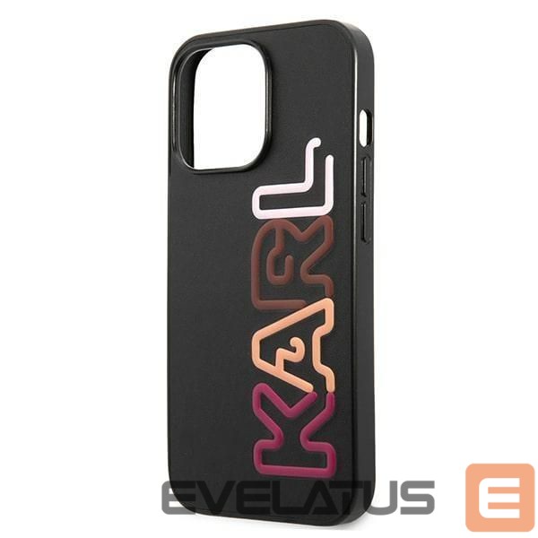 Aizmugurējais vāciņš Karl Lagerfeld Karl Lagerfeld Multipink Brand Case for iPhone 13 Pro / iPhone 13 - Black