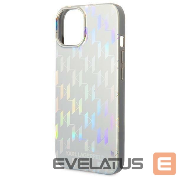 Aizmugurējais vāciņš Karl Lagerfeld Karl Lagerfeld KLHCP14MLGMMSV3 iPhone 14 Plus 6.7 "hardcase silver / silver Monogram Iridescent