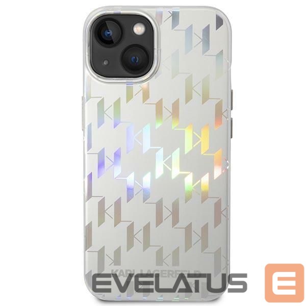 Aizmugurējais vāciņš Karl Lagerfeld Karl Lagerfeld KLHCP14MLGMMSV3 iPhone 14 Plus 6.7 "hardcase silver / silver Monogram Iridescent