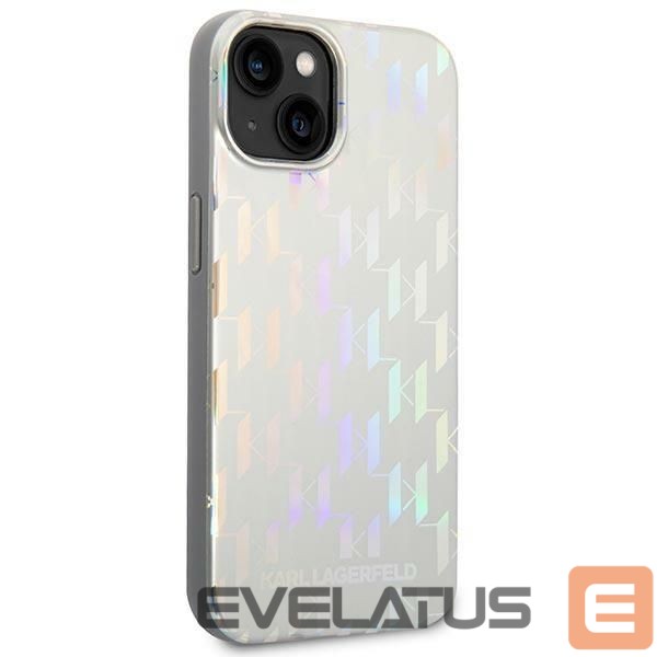Aizmugurējais vāciņš Karl Lagerfeld Karl Lagerfeld KLHCP14MLGMMSV3 iPhone 14 Plus 6.7 "hardcase silver / silver Monogram Iridescent