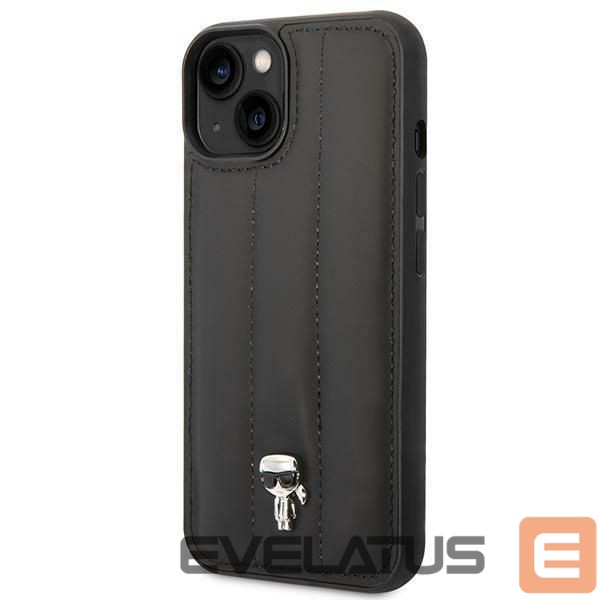 Aizmugurējais vāciņš Karl Lagerfeld Karl Lagerfeld Puffy Ikonik Pin Case for iPhone 14 Plus - Black