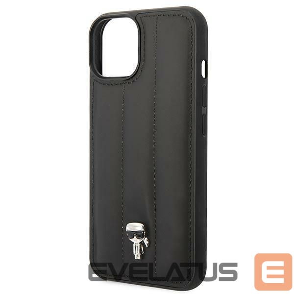 Aizmugurējais vāciņš Karl Lagerfeld Karl Lagerfeld Puffy Ikonik Pin Case for iPhone 14 Plus - Black