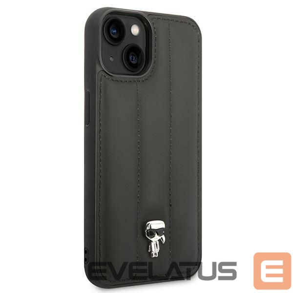 Aizmugurējais vāciņš Karl Lagerfeld Karl Lagerfeld Puffy Ikonik Pin Case for iPhone 14 Plus - Black