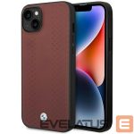Aizmugurējais vāciņš BMW  Case BMW BMHCP14S22RFGR iPhone 14 6.1" Burgundy/burgundy Leather Diamond Pattern 