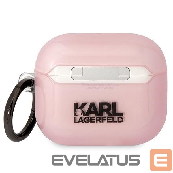 Aizmugurējais vāciņš Karl Lagerfeld Karl Lagerfeld KLA3HNCHTCP Airpods 3 cover pink/pink Ikonik Choupette