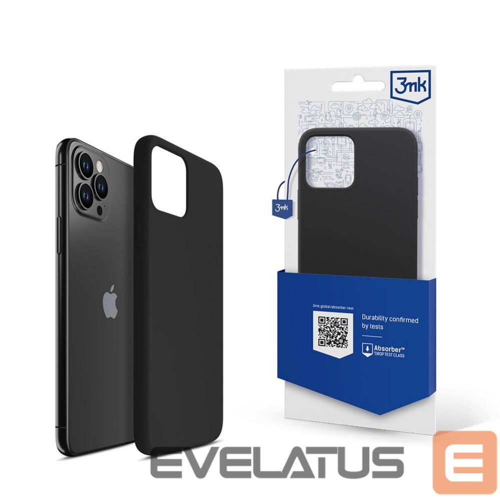 Aizmugurējais vāciņš 3MK 3mk Silicone Case for iPhone 11 Pro Max - black