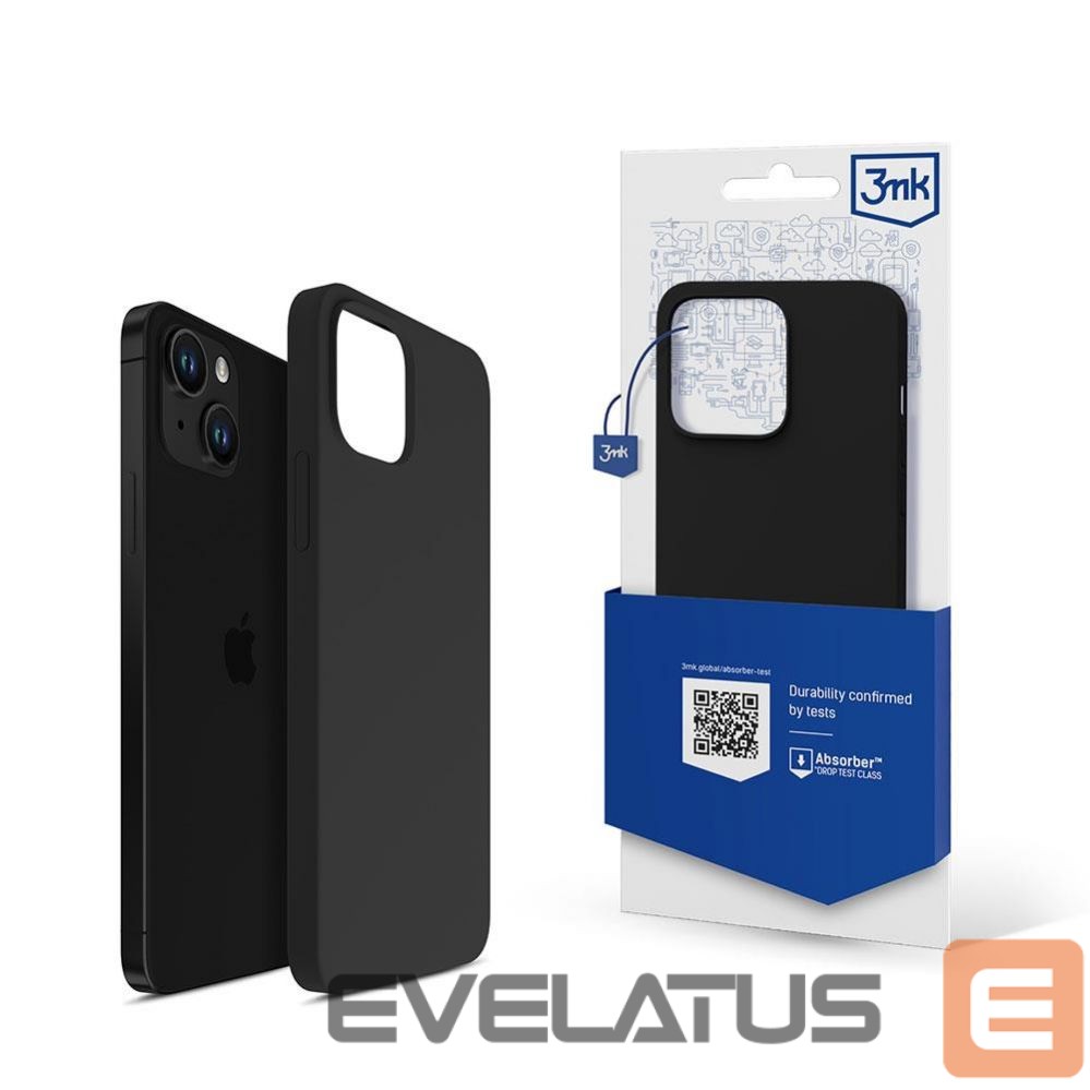 Aizmugurējais vāciņš 3MK iPhone 14 Plus 3mk Silicone Case Series - Black
