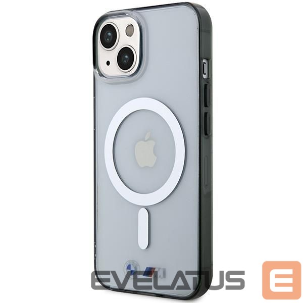 Aizmugurējais vāciņš BMW BMW Silver Ring MagSafe case for iPhone 14 Plus - transparent
