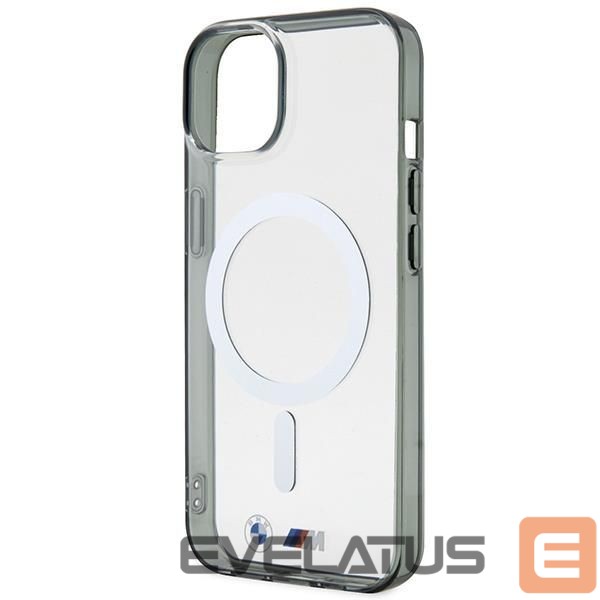 Aizmugurējais vāciņš BMW BMW Silver Ring MagSafe case for iPhone 14 Plus - transparent