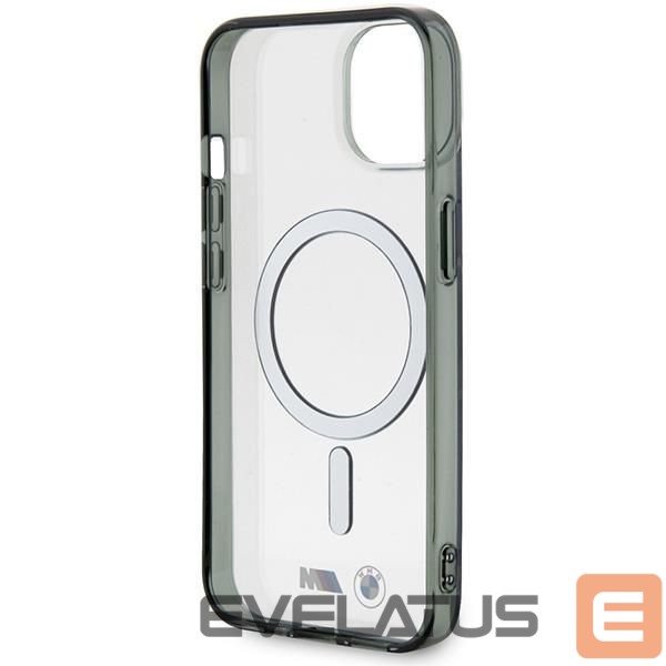 Aizmugurējais vāciņš BMW BMW Silver Ring MagSafe case for iPhone 14 Plus - transparent