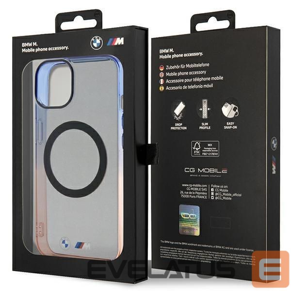 Aizmugurējais vāciņš BMW BMW Gradient Bumper MagSafe case for iPhone 14 Plus - gray
