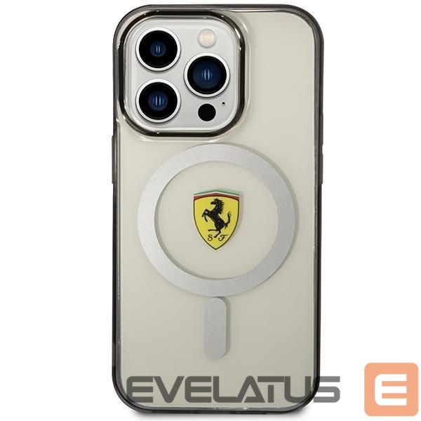Aizmugurējais vāciņš Ferrari Ferrari FEHMP14LURKT iPhone 14 Pro 6.1" clear/transparent hardcase Outline Magsafe