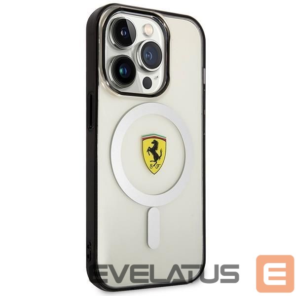 Aizmugurējais vāciņš Ferrari Ferrari FEHMP14LURKT iPhone 14 Pro 6.1" clear/transparent hardcase Outline Magsafe