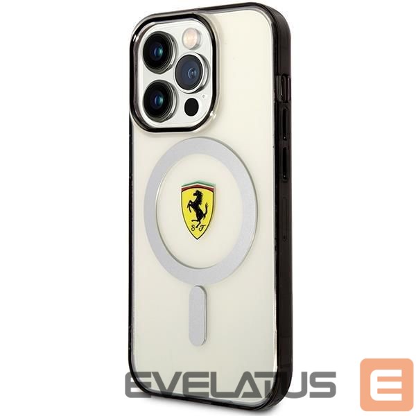 Aizmugurējais vāciņš Ferrari Ferrari FEHMP14LURKT iPhone 14 Pro 6.1" clear/transparent hardcase Outline Magsafe