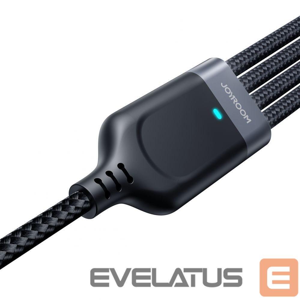 Kabelis Joyroom Joyroom Multi-Use Series S-A18 4in1 USB-A - USB-C / Lightning / Lightning / micro USB cable 1.2m - black