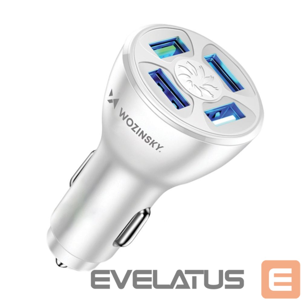 Kabelis Wozinsky Wozinsky WCCAW 50W 4x USB-A QC car charger - white